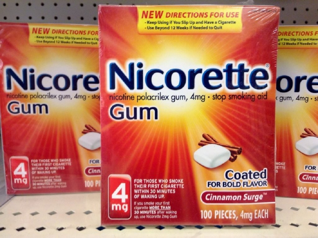 gula getah nikotin - nicotine gum