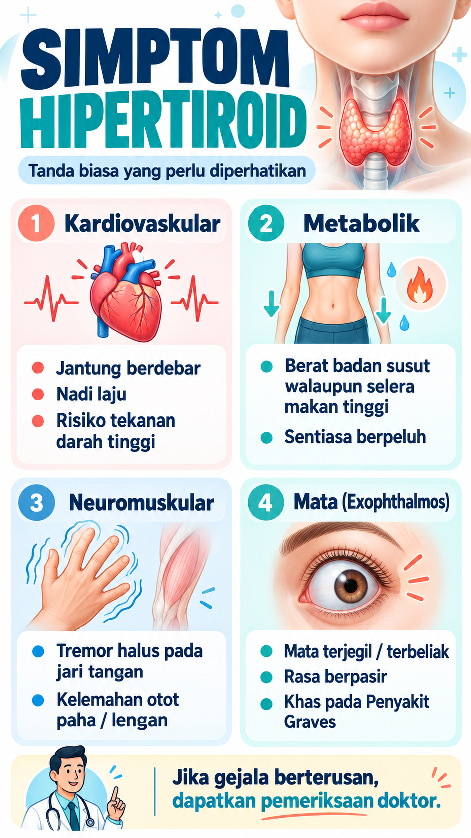Simptom dan Tanda Hipertiroid